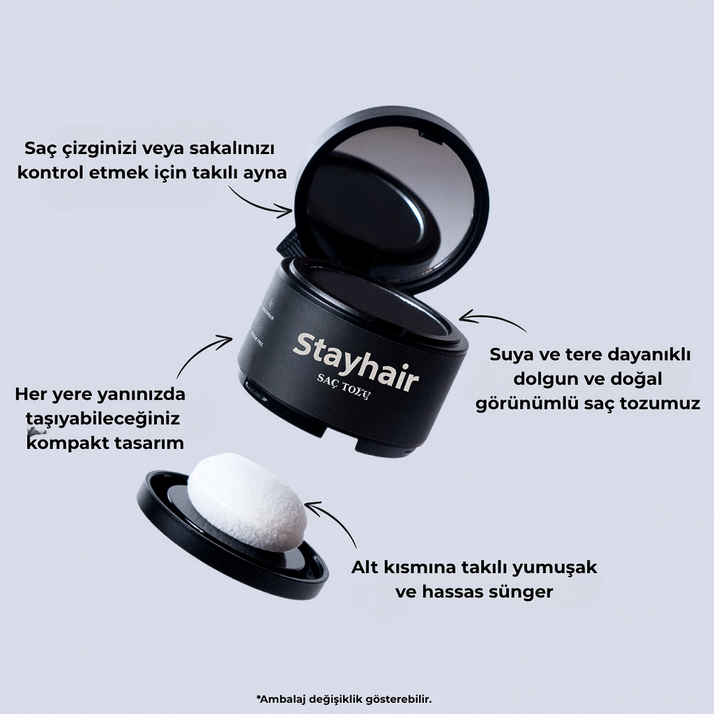 Stayhair – Saç Açıklıklarına Profesyonel Kamuflaj, Akmaz, Belli Olmaz!