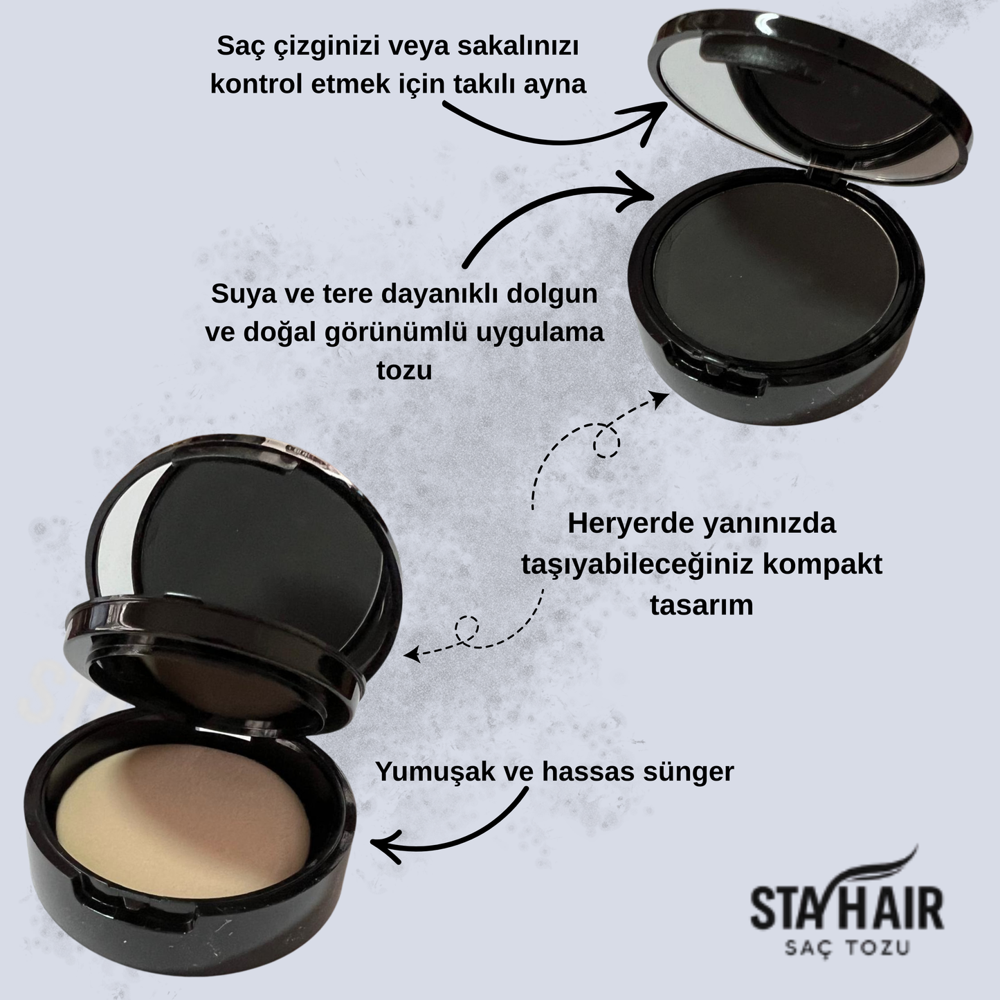 Stayhair – Saç Açıklıklarına Profesyonel Kamuflaj, Akmaz, Belli Olmaz!