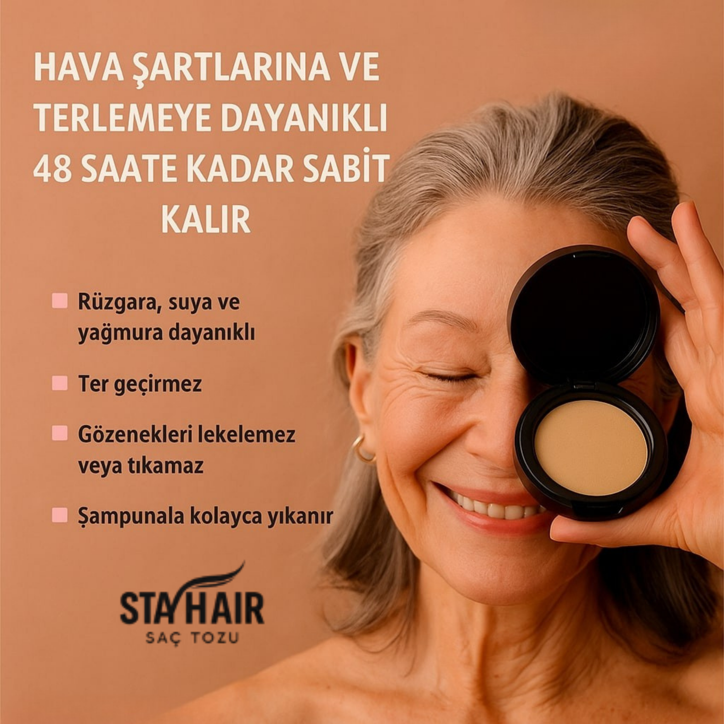 Stayhair – Saç Açıklıklarına Profesyonel Kamuflaj, Akmaz, Belli Olmaz!
