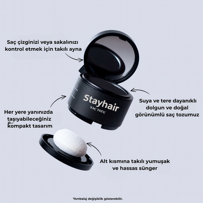 Stayhair – Saç Açıklıklarına Profesyonel Kamuflaj, Akmaz, Belli Olmaz!